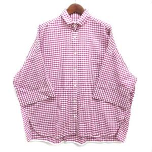 ティッカ TICCA スクエア ビッグ シャツ ブラウス ギンガムチェック 七 