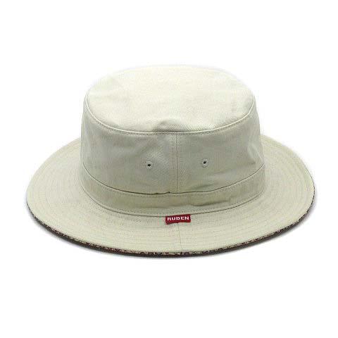 ルーベン RUBEN リバーシブル バケット ハット バケハ 帽子 総柄 アイボリー レディース