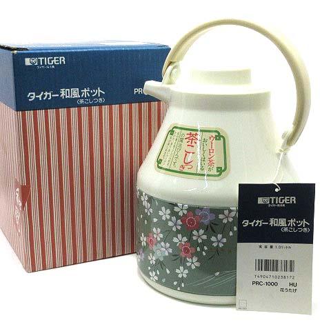 未使用品 タイガー魔法瓶 TIGER PRC-1000 和風ポット 卓上用 1.0L 茶こしつき 花...