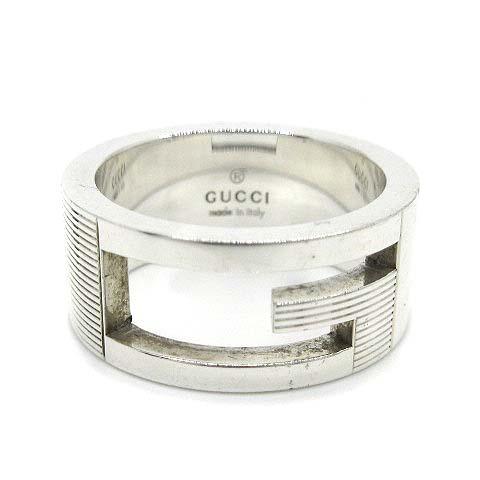 グッチ GUCCI SV925 カットアウトG リング 指輪 9号 シルバー アクセサリー レディー...