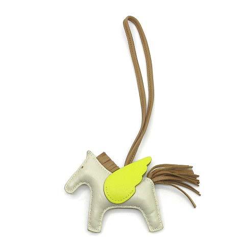 エルメス HERMES ロデオ ペガサス PM バッグチャーム アニョーミロ クレ チャイ ライム ...