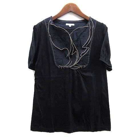 トゥービーシック TO BE CHIC フリル Tシャツ カットソー リヨセル コットン 半袖 ネイ...