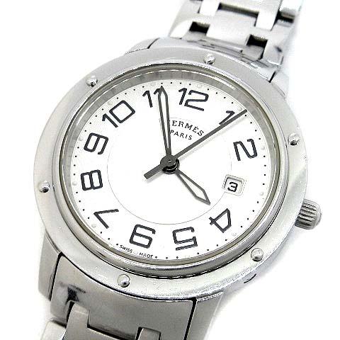 エルメス HERMES クリッパー デイト クォーツ 腕時計 CP1.310 レディース