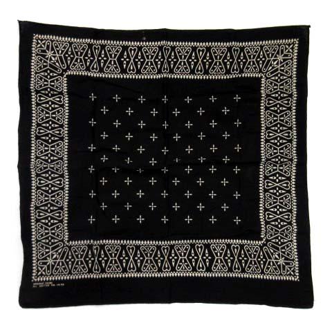 ワムクラフト WAMCRAFT クロス バンダナ 片耳 RN14193 黒 ブラック 70s ヴィン...