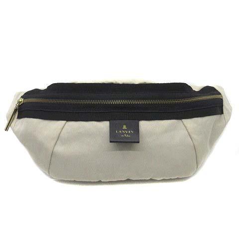 ランバンオンブルー LANVIN en Bleu マエリス ボディーバッグ リボンストラップ グレー...