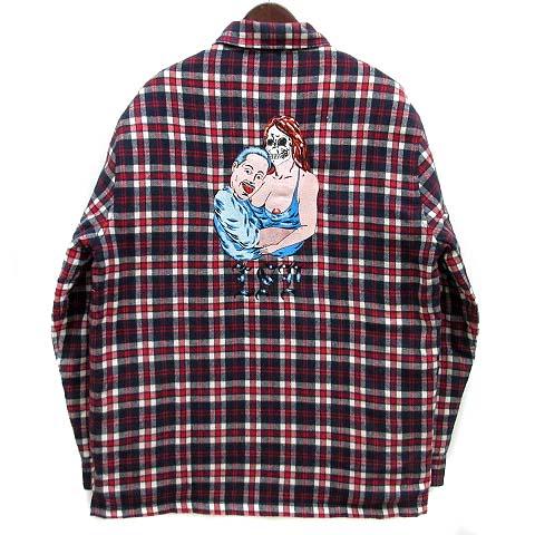 ボーンアンドレイズド BORN X RAISED PCP/LSD ネルシャツ ジャケット 中綿 チェ...