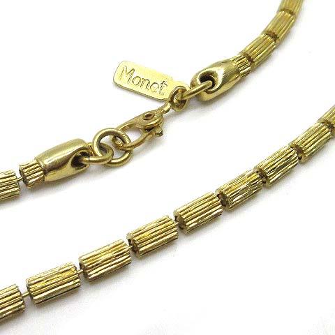 モネ Monet ギア メタルビーズ ロング ネックレス チェーン ゴールド 135cm ヴィンテー...