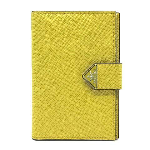 プラダ PRADA トライアングルロゴ サフィアーノレザー パスポートホルダー カードケース 二つ折...