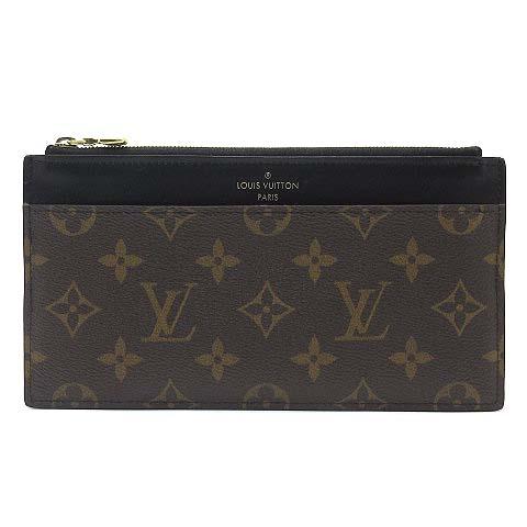 ルイヴィトン LOUIS VUITTON モノグラム スリムパース ファスナー付き 長財布 M803...