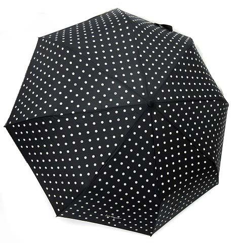 ロイスクレヨン Lois CRAYON 折り畳み 傘 ボタン ドット 黒 ブラック