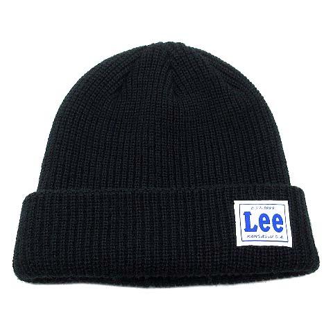 リー LEE ワッチキャップ ビーニー ニット帽 帽子 ブラック 黒 57cm〜59cm 17631...