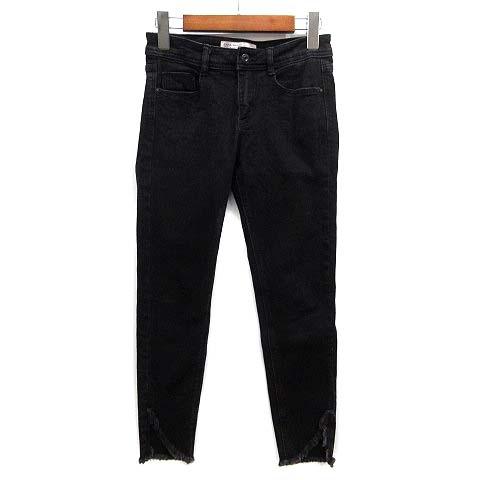 ザラ ベーシック ZARA BASIC ストレッチ スキニー デニムパンツ ジーンズ カットオフ ス...
