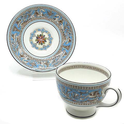 ウェッジウッド WEDGWOOD フロレンティーン ターコイズ ティーカップ&amp;ソーサー リー