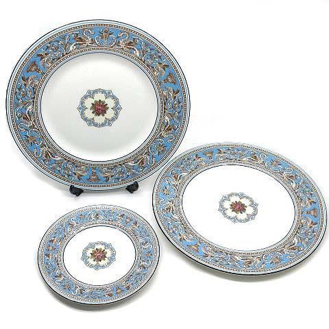 ウェッジウッド WEDGWOOD フロレンティーン ターコイズ プレート 皿 3枚セット 18cm×...