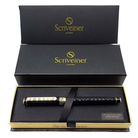 未使用品 Scriveiner クラシック ブラック ラッカー 万年筆 ミディアムニブ