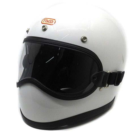 TT&amp;CO トゥーカッター SG/DOT フルフェイスヘルメット ゴーグルセット スタンダード ホワ...