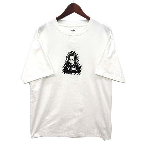 エックスガール x-girl フロッキープリント Tシャツ 半袖 ホワイト 白 M 10521101...