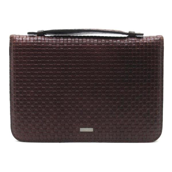 ジョルジオアルマーニ GIORGIO ARMANI メッシュレザー オーガナイザー ラウンドファスナ...