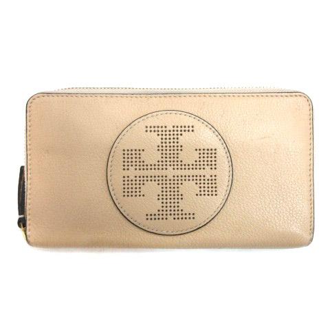 トリーバーチ TORY BURCH 長財布 ウォレット ラウンドファスナー ベージュ 230330E...