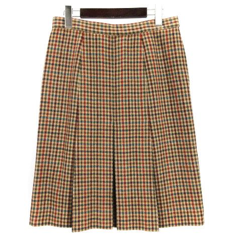 デザインルーム 浜崎 チェック スカート ベージュ系 230915E レディース