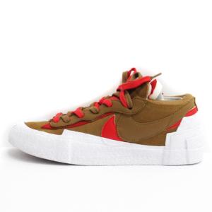 ナイキ NIKE ブレーザー ロウ BLAZER LOW × サカイ SACAI BRITISH TAN スニーカー ブラウン ユニバーシティレッド US8.5 26.5cm メンズ｜vectorpremium