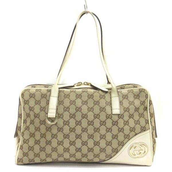 グッチ GUCCI GGキャンバス トートバッグ ミニボストン 169971 ベージュ系 ■ECS ...