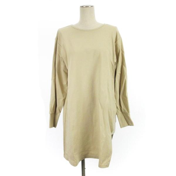 レディラックルカ LADY LUCK LUCA 長袖 カットソー チュニック アシンメトリー ベージ...