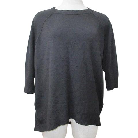 トランジットパーサッチ TRANSIT PARSUCH ニット カットソー 5分袖 インサイドアウト...