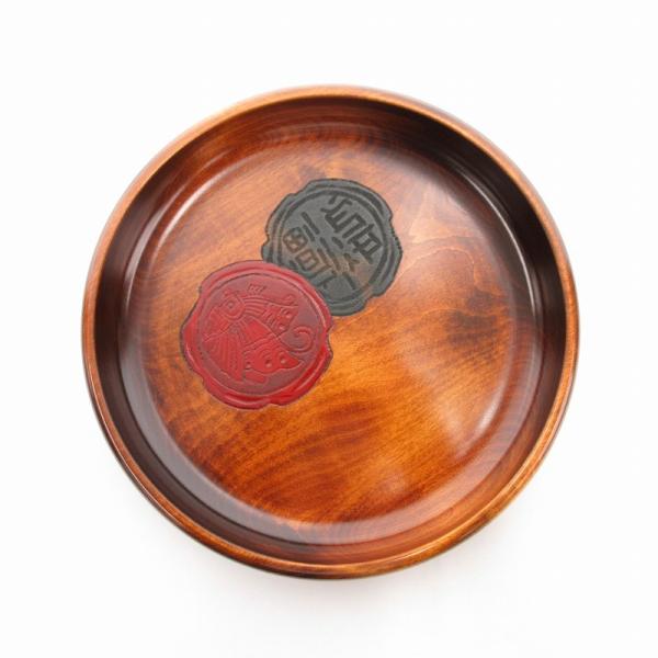 未使用品 田中漆芸 盆 皿 彫刻 茶 ブラウン /UO ■GY99 その他