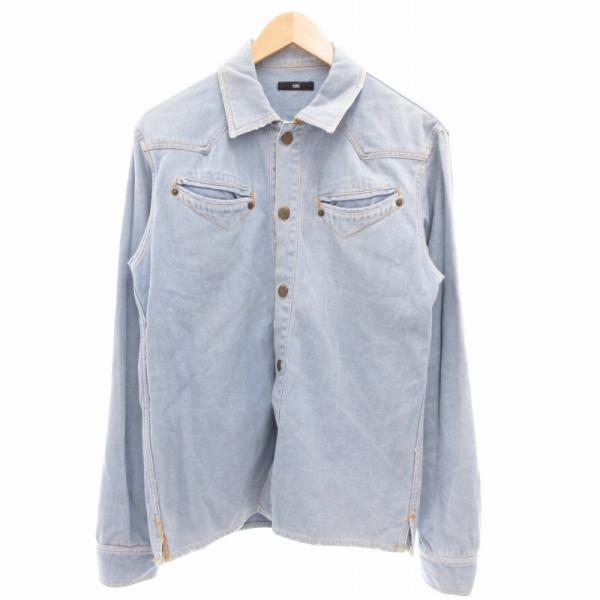 ティーエムティー TMT デニムシャツジャケット 長袖 M ライトインディゴブルー /GV■GY03...