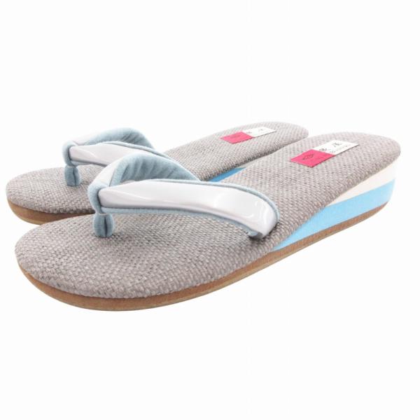 菱屋カレンブロッソ Calen Blosso カフェ草履 トングサンダル S グレー /GV ■GY...