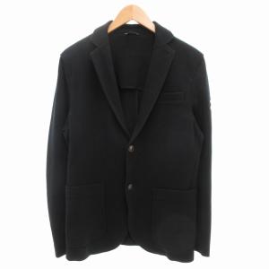 ジョカトーレ GIOCATORE テーラードジャケット ブレザー シングル 2B サイドベンツ スターボタン 袖裏迷彩柄 46 黒 ブラック