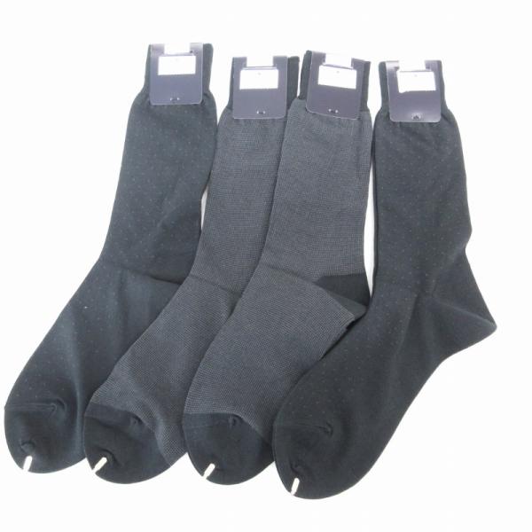 ブルックスブラザーズ BROOKS BROTHERS タグ付き 靴下 4足 おまとめ 黒 ブラック ...
