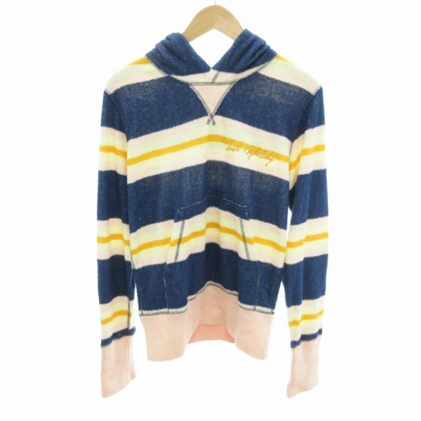 ティーエムティー TMT フリース パーカー フーディ プルオーバー ボーダー S マルチカラー /...