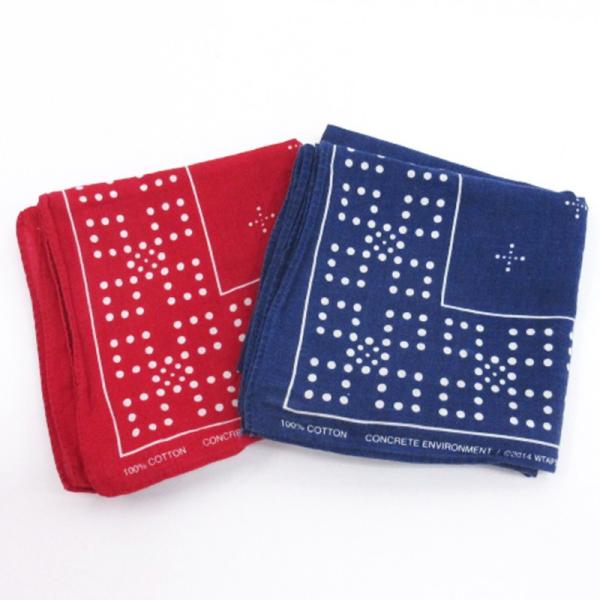 ダブルタップス WTAPS 2点セット バンダナ 総柄 レッド ブルー ■GY03 メンズ レディー...