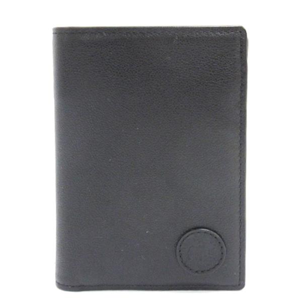 ハンティングワールド HUNTING WORLD 二つ折り財布 札入れ レザー ブラック メンズ レ...