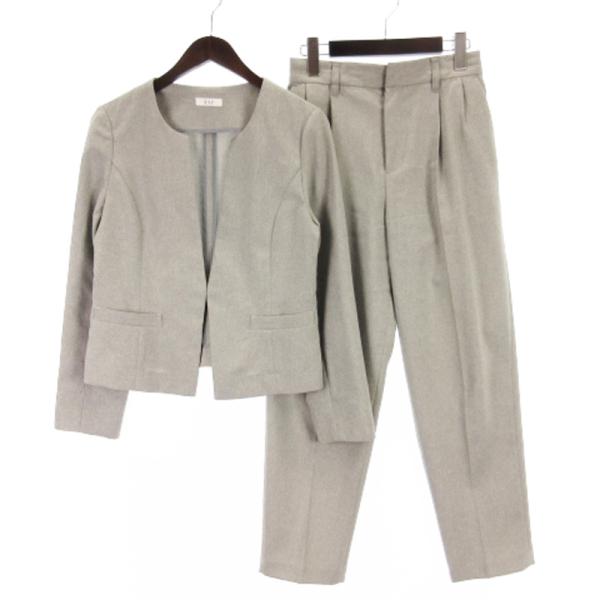 アー・ヴェ・ヴェ ミッシェルクラン a.v.v スーツ セットアップ リネンライク キーネック ジャ...