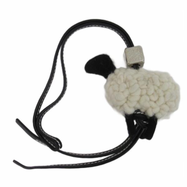 ロエベ LOEWE フェルト シープ 羊モチーフ チャーム ホワイト ■GY09 レディース