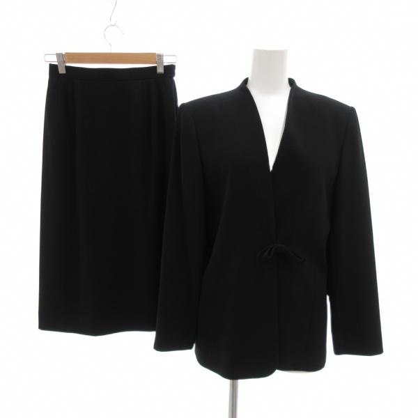 SOIR BENIR 東京ソワール フォーマル セットアップ ジャケット スカート リボンピン ひざ...