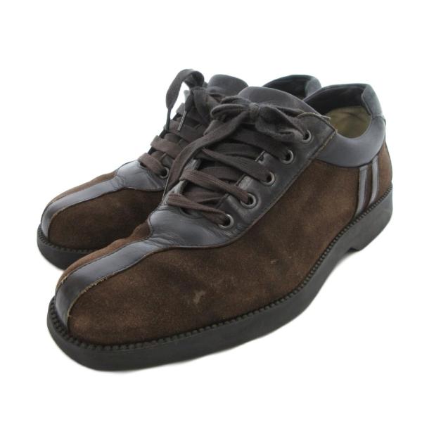Lorenzo Banfi スニーカー シューズ スエード 5.5 茶 ブラウン /JS ■GY99...