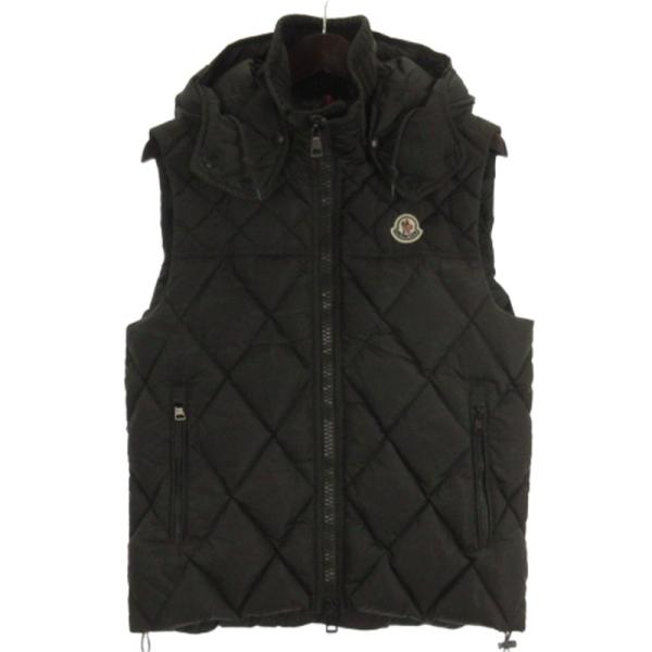 モンクレール MONCLER RIBAY キルティング ダウンベスト フーディ ジップアップ カーキ...