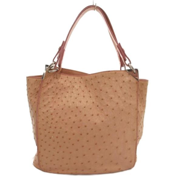 CREATION LUSSET トートバッグ オーストリッチレザー 本革 ピンク /FF レディース