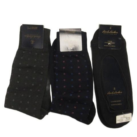 未使用品 ブルックスブラザーズ BROOKS BROTHERS タグ付き ソックス 靴下 3足 セッ...