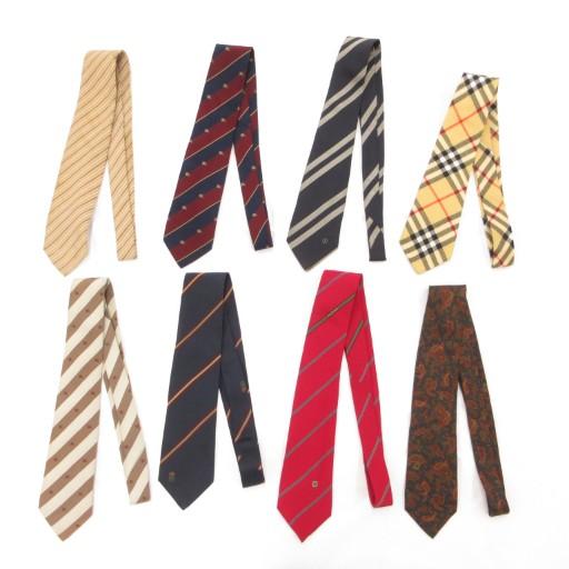 シャネル CHANEL セリーヌ バーバリーズ等 他ブランド ネクタイ 8本セット まとめ ストライ...