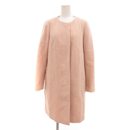 セシルマクビー CECIL McBEE ノーカラーコート ロング フォックスファー メルトン アンゴ...