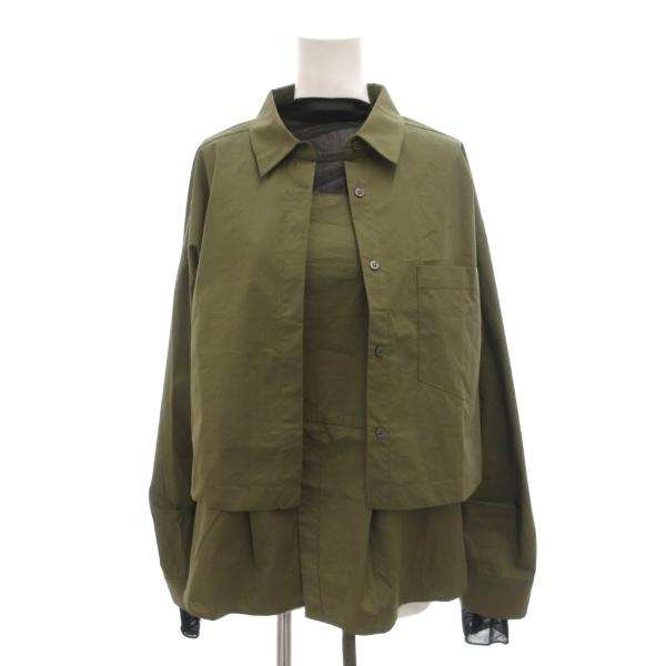 イェッカヴェッカ YECCA VECCA 美品 アンサンブル シャツ F カーキ /NL レディース
