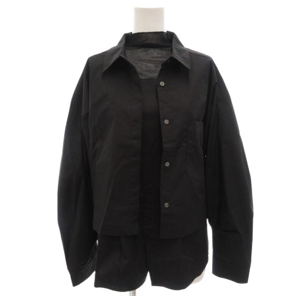 イェッカヴェッカ YECCA VECCA 美品 アンサンブル シャツ F 黒 ブラック /NL レデ...