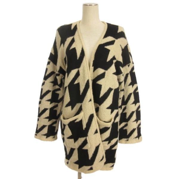 ディニテコリエ Dignite collier 総柄 カーディガン ベージュ系 F ■FF レディー...