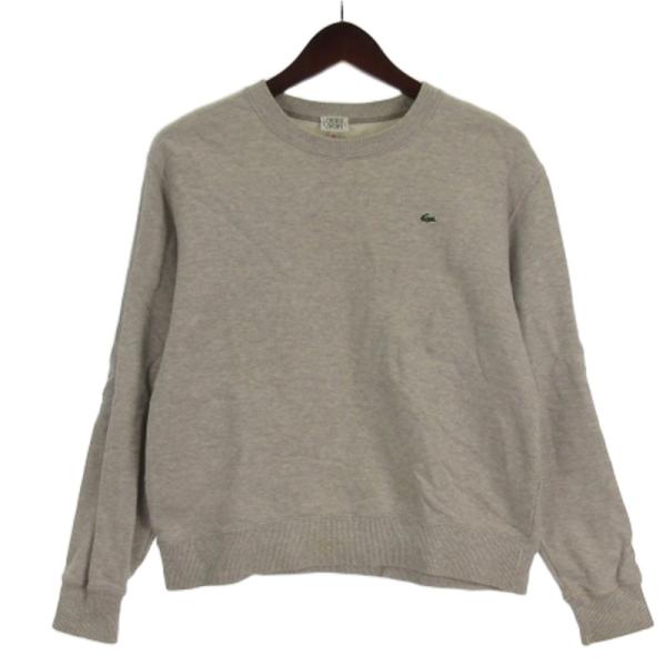 ラコステ LACOSTE スウェット トレーナー 裏毛 グレー 40 ■FF レディース
