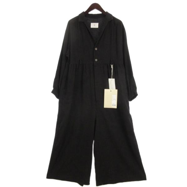 未使用品 ガサ GASA タグ付き コンビネゾン オールインワン 長袖 リネン混 13221-104...